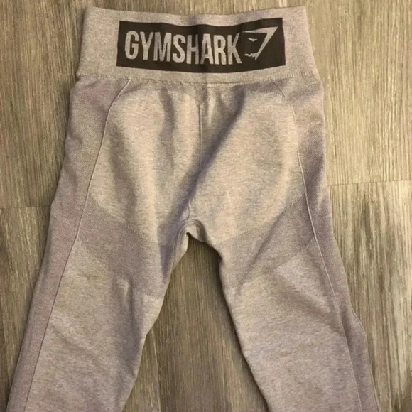 GYMSHARK HIGH WAISTED‎ FLEX LEGGINGS DRY XS CHARCOAL/STEEL BLUE - Picture 8 of 8